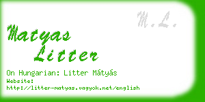 matyas litter business card